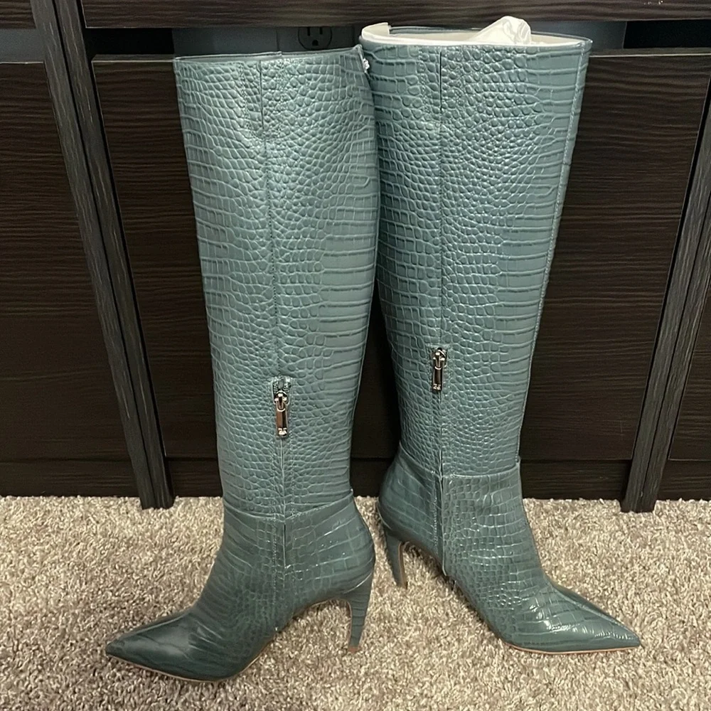 SAM EDELMAN FRAYA CROC BOOT IN IRIS - Picture 2 of 7